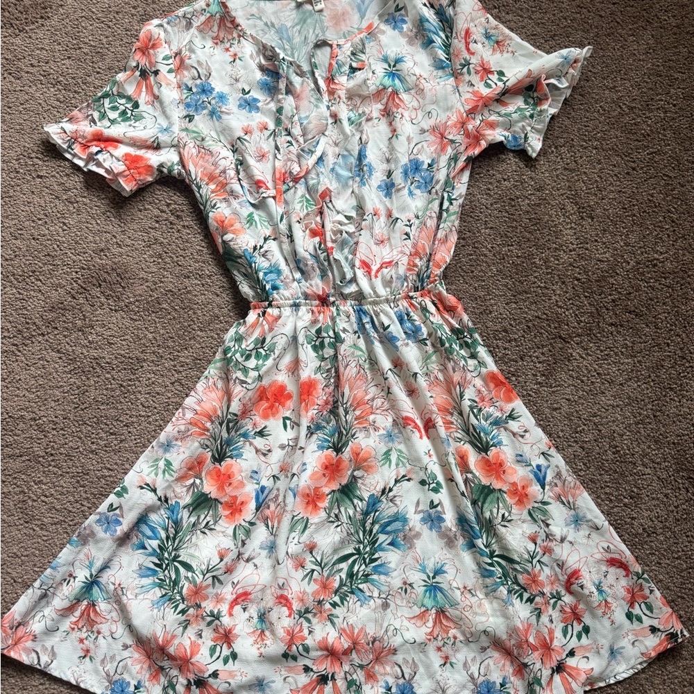 Floral Short Sleeve Dress